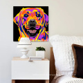 Абстрактное искусство холстины собаки / цветастое печатание холстины животного / искусство стены для комнаты украшение комнаты